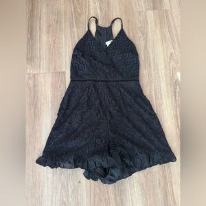 Black Lace Romper